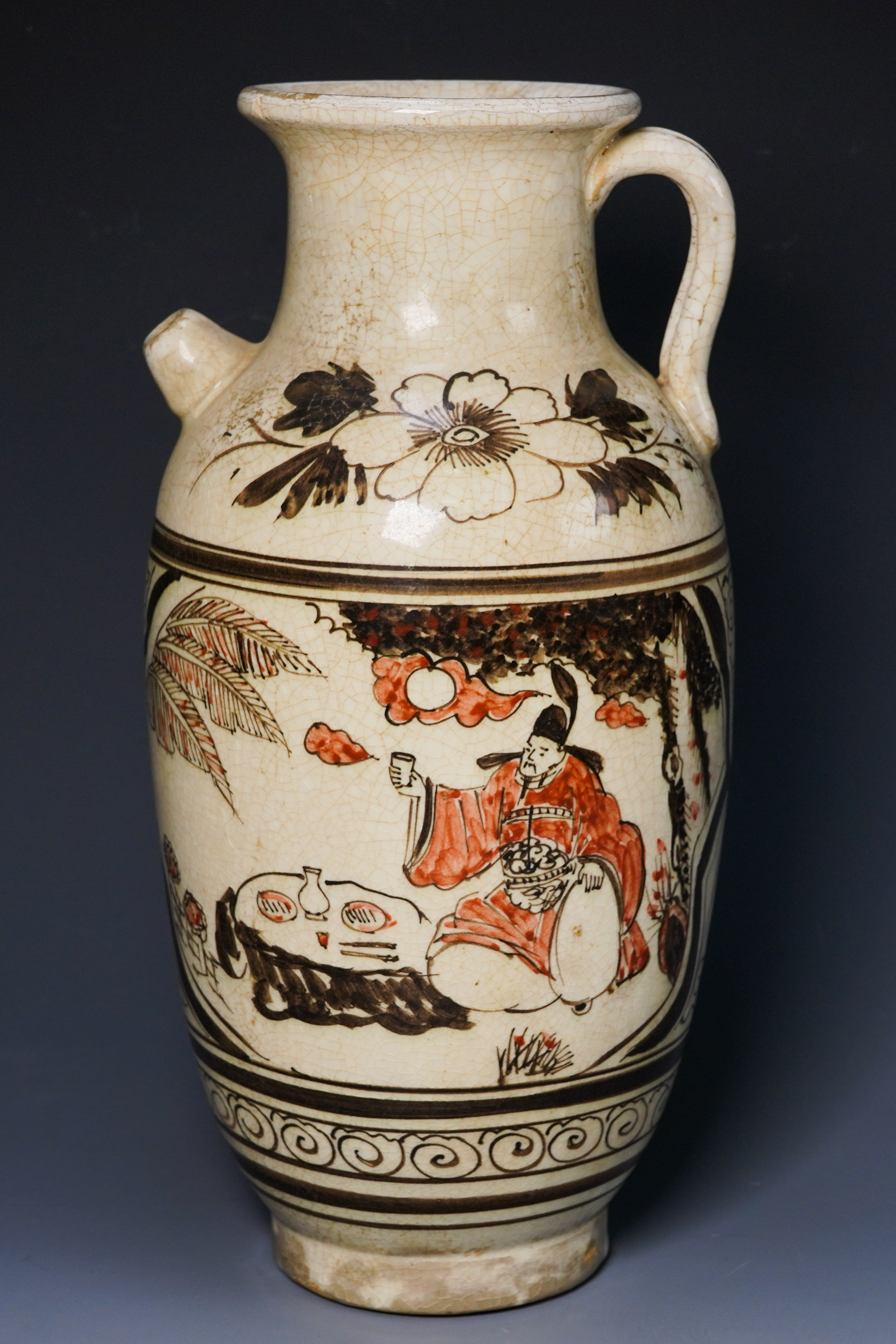 中国陶磁器　宋磁州窯　浮掘緑壺 磁州窯 - Wikipedia